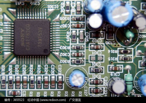 电子产品集成电路板上的电子硬件特写图片高清图片下载 红动网